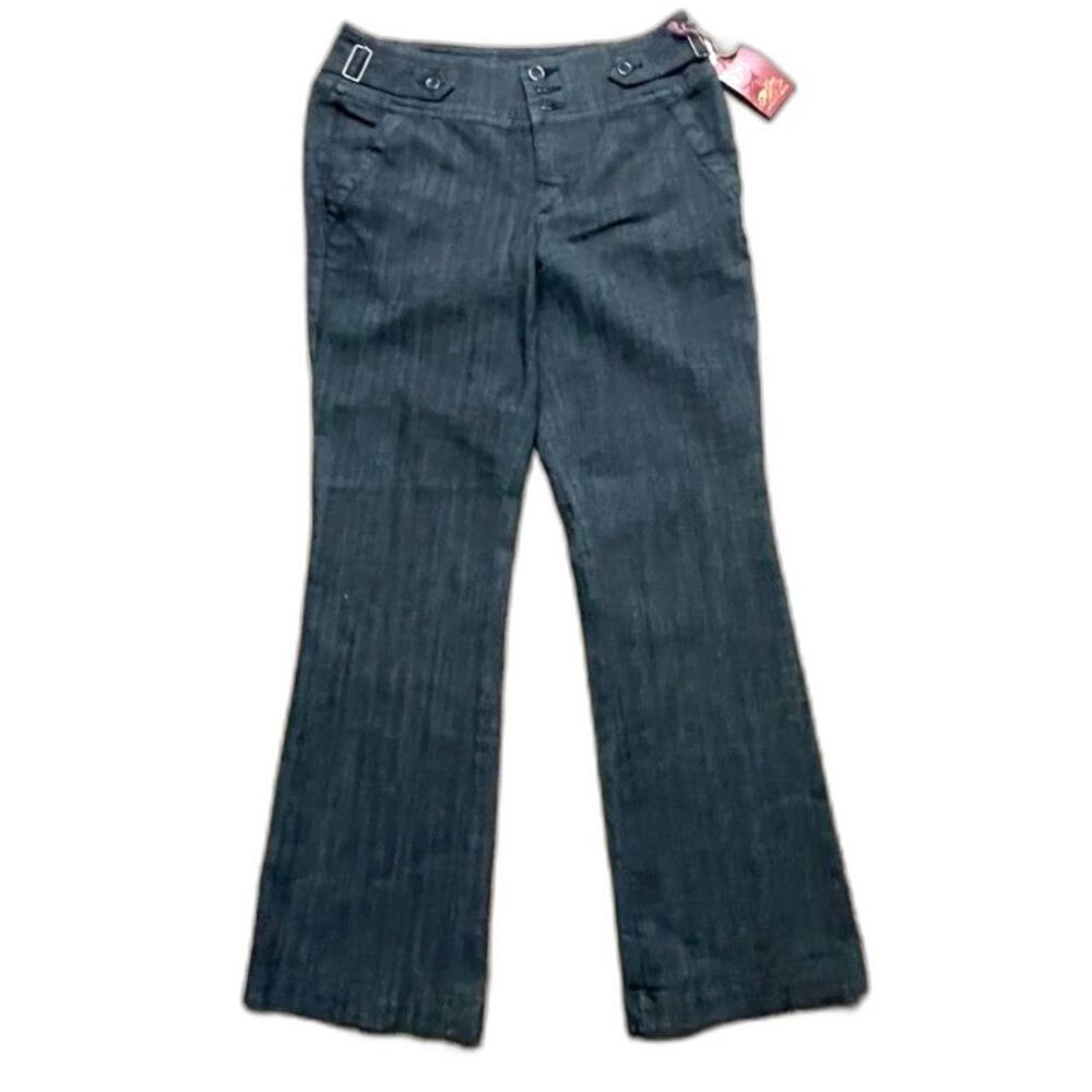 New One5one Slim Boot Cut Mid Rise Denim Jeans Dark Indigo Blue Cotton Size 12